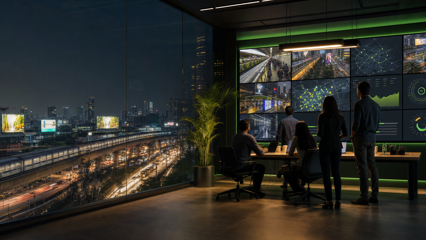 Citimedia team working with connected city media systems